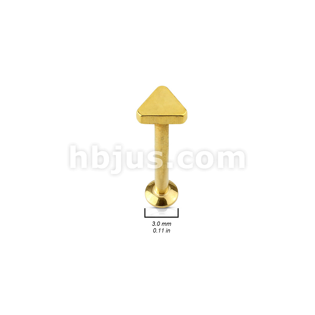 Triangle Top Internally Threaded 316L Surgical Steel Labret, Monroe,... - Image 6