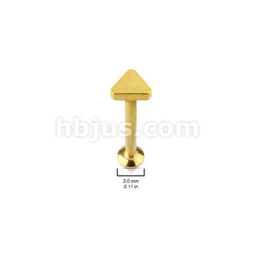 Triangle Top Internally Threaded 316L Surgical Steel Labret, Monroe,... - Image 6