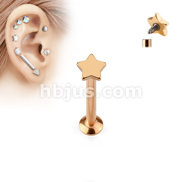 Star Top Internally Threaded 316L Surgical Steel Labret, Monroe,... - Image 5