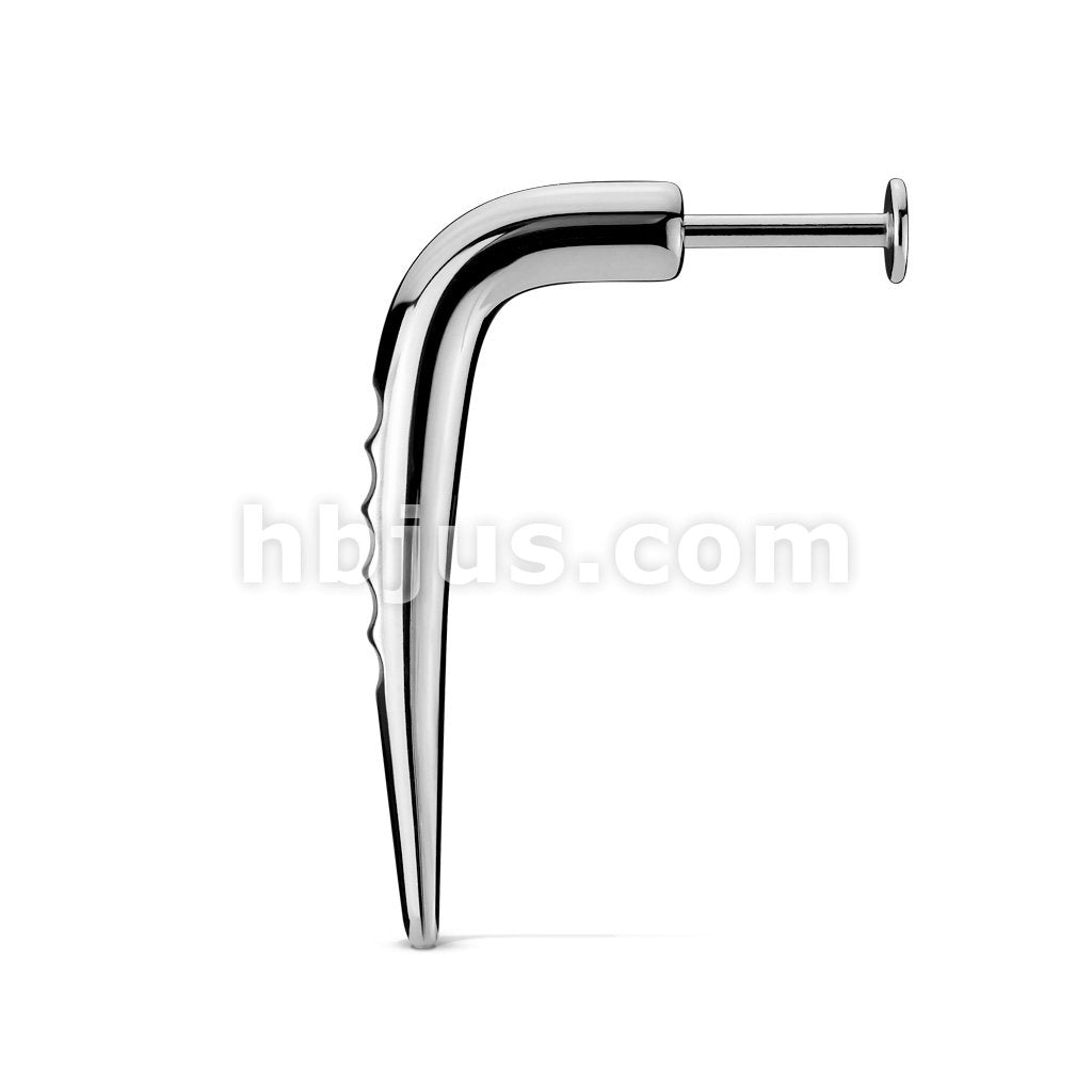 316L Surgical Steel Carved Long Claw 316L Surgical Stainless Steel Labret - Image 2