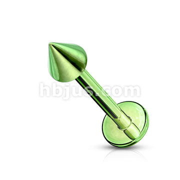 316L Surgical Steel Spike Top Labret Titanium Ion Plated Over 316L... - Image 5