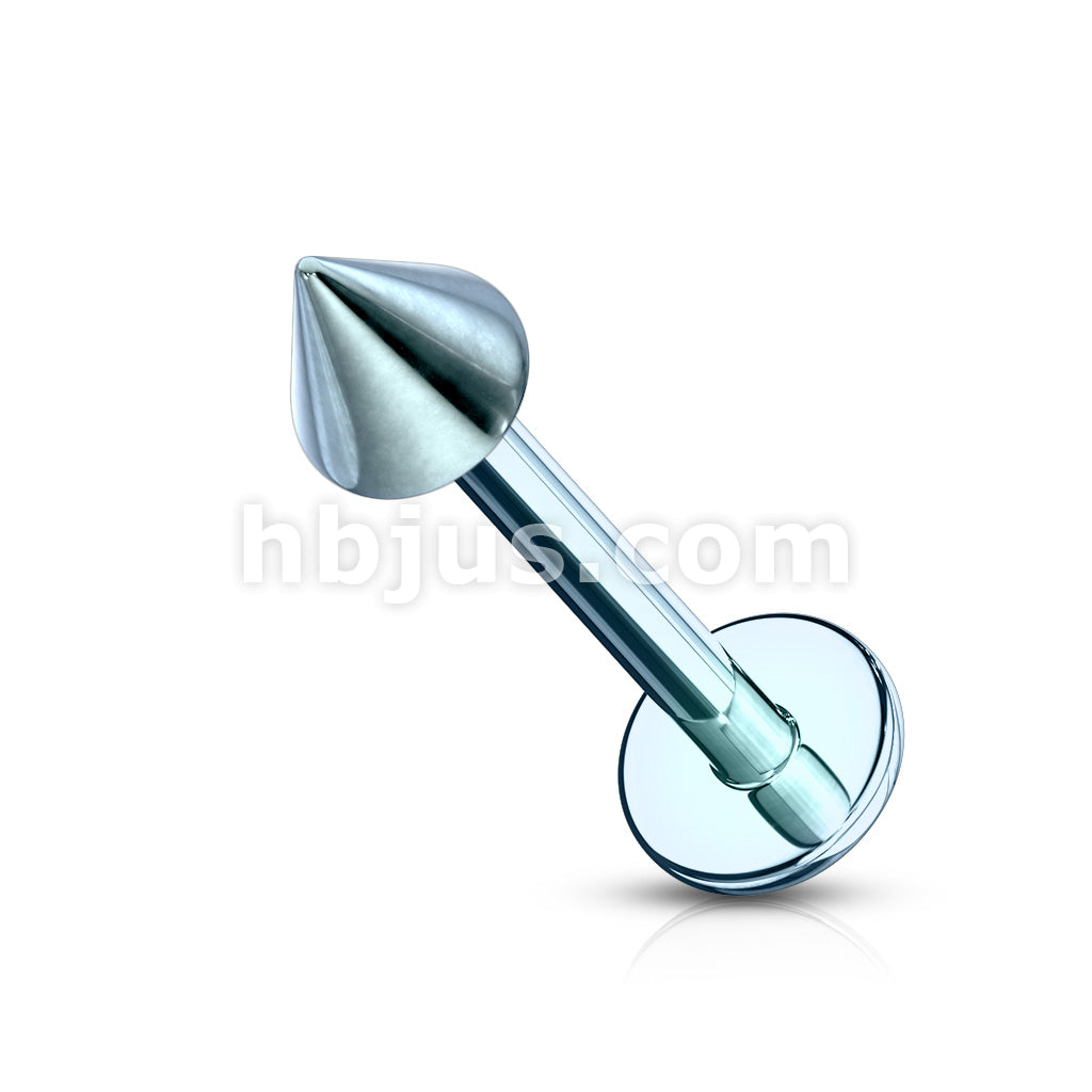 316L Surgical Steel Spike Top Labret Titanium Ion Plated Over 316L... - Image 7