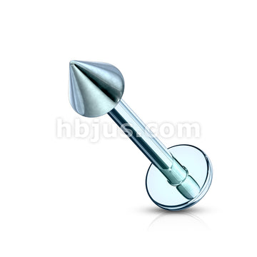 316L Surgical Steel Spike Top Labret Titanium Ion Plated Over 316L... - Image 7