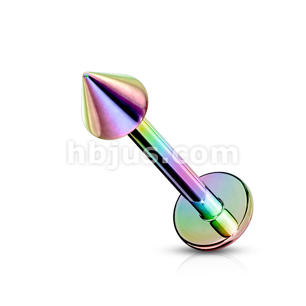 316L Surgical Steel Spike Top Labret Titanium Ion Plated Over 316L... - Image 8