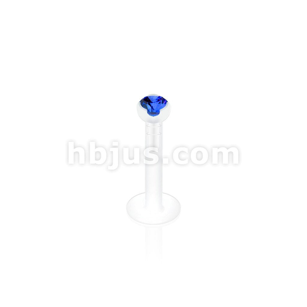 2mm Gem in Clear Prong Top PTFE BioFlex LabretMonroe - Image 3