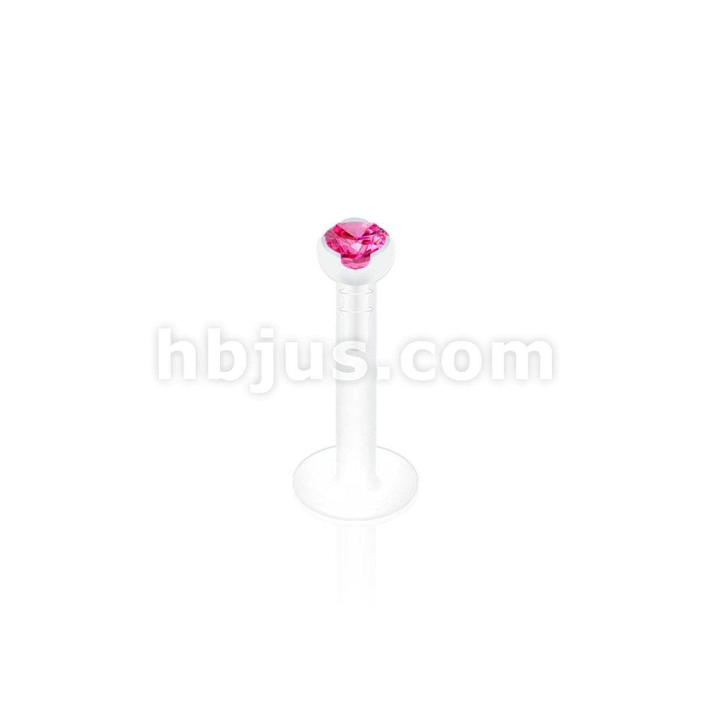 2mm Gem in Clear Prong Top PTFE BioFlex LabretMonroe - Image 5