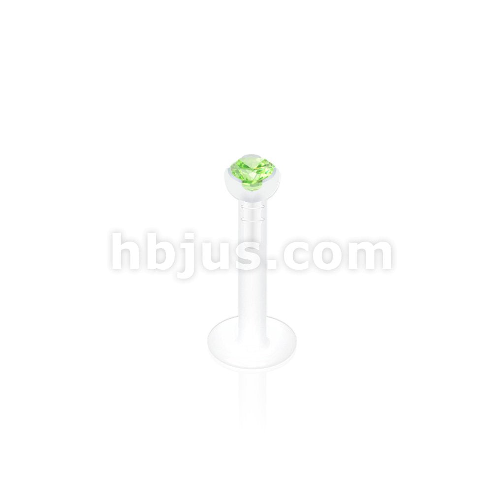 2mm Gem in Clear Prong Top PTFE BioFlex LabretMonroe - Image 6
