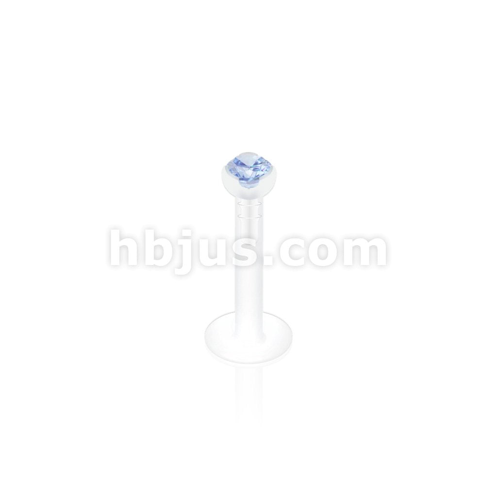 2mm Gem in Clear Prong Top PTFE BioFlex LabretMonroe - Image 8