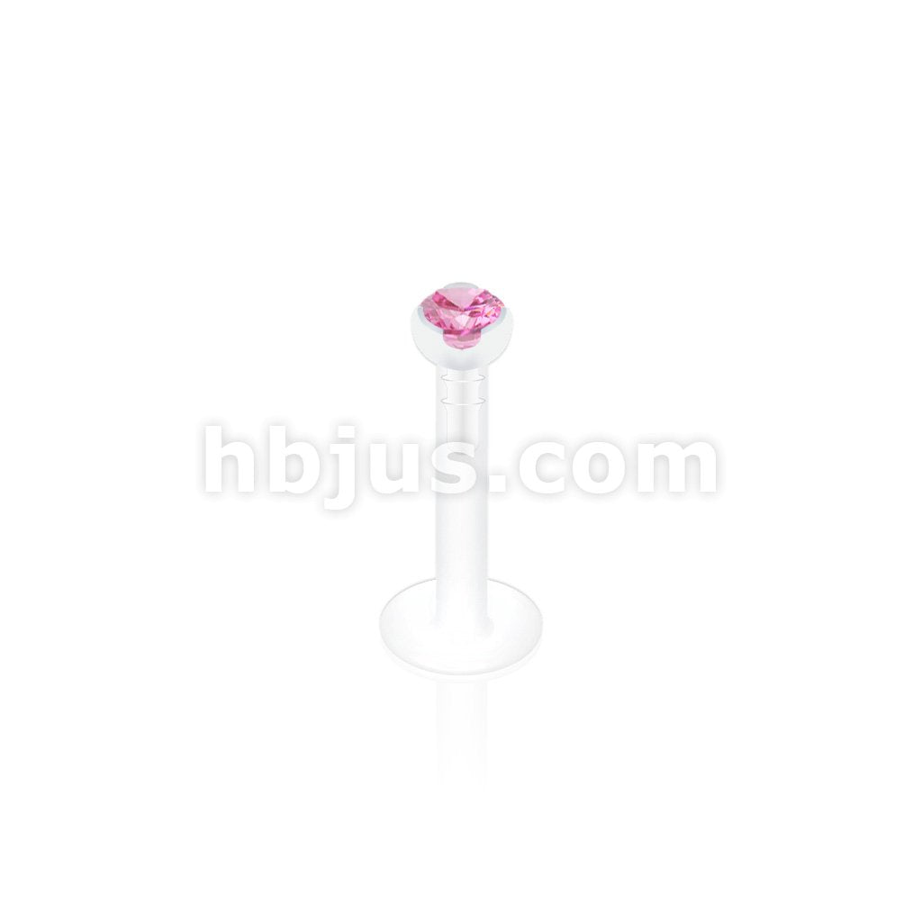 2mm Gem in Clear Prong Top PTFE BioFlex LabretMonroe - Image 9