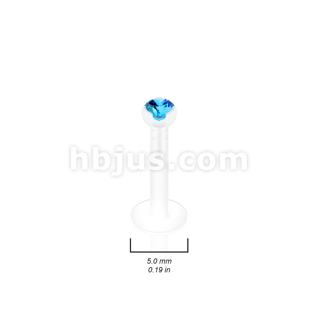 2mm Gem in Clear Prong Top PTFE BioFlex LabretMonroe - Image 11