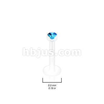 2mm Gem in Clear Prong Top PTFE BioFlex LabretMonroe - Image 11