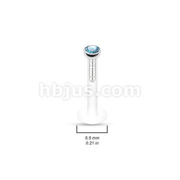 Acrylic Push-in Labret/Monroe W/Press Fit Gem Stone - Image 14