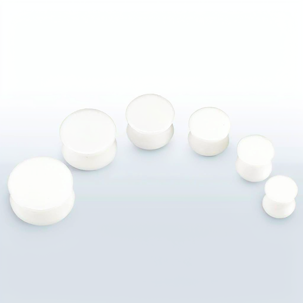 Large White Acrylic Solid Color Saddle Plugs (, 1/2" ~ 1")