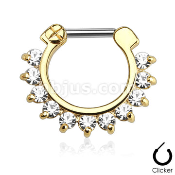 316L Surgical Steel Single Line Pronged Gems 316L Surgical Steel Septum... - Image 3