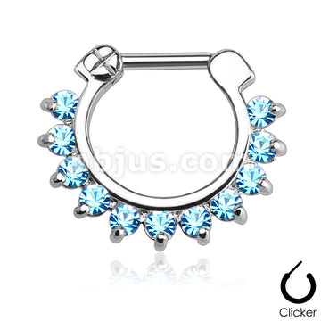 316L Surgical Steel Single Line Pronged Gems 316L Surgical Steel Septum... - Image 5