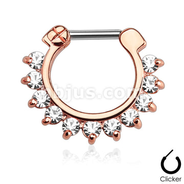 316L Surgical Steel Single Line Pronged Gems 316L Surgical Steel Septum... - Image 6