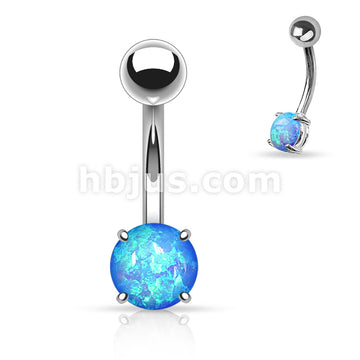 316L Surgical Steel 316L Surgical Steel Basic Non Dangle Opal Prong Set... - Image 2