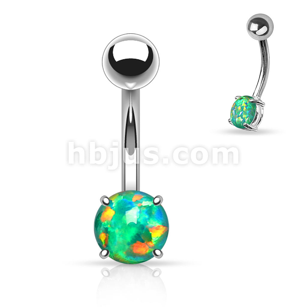 316L Surgical Steel 316L Surgical Steel Basic Non Dangle Opal Prong Set... - Image 3
