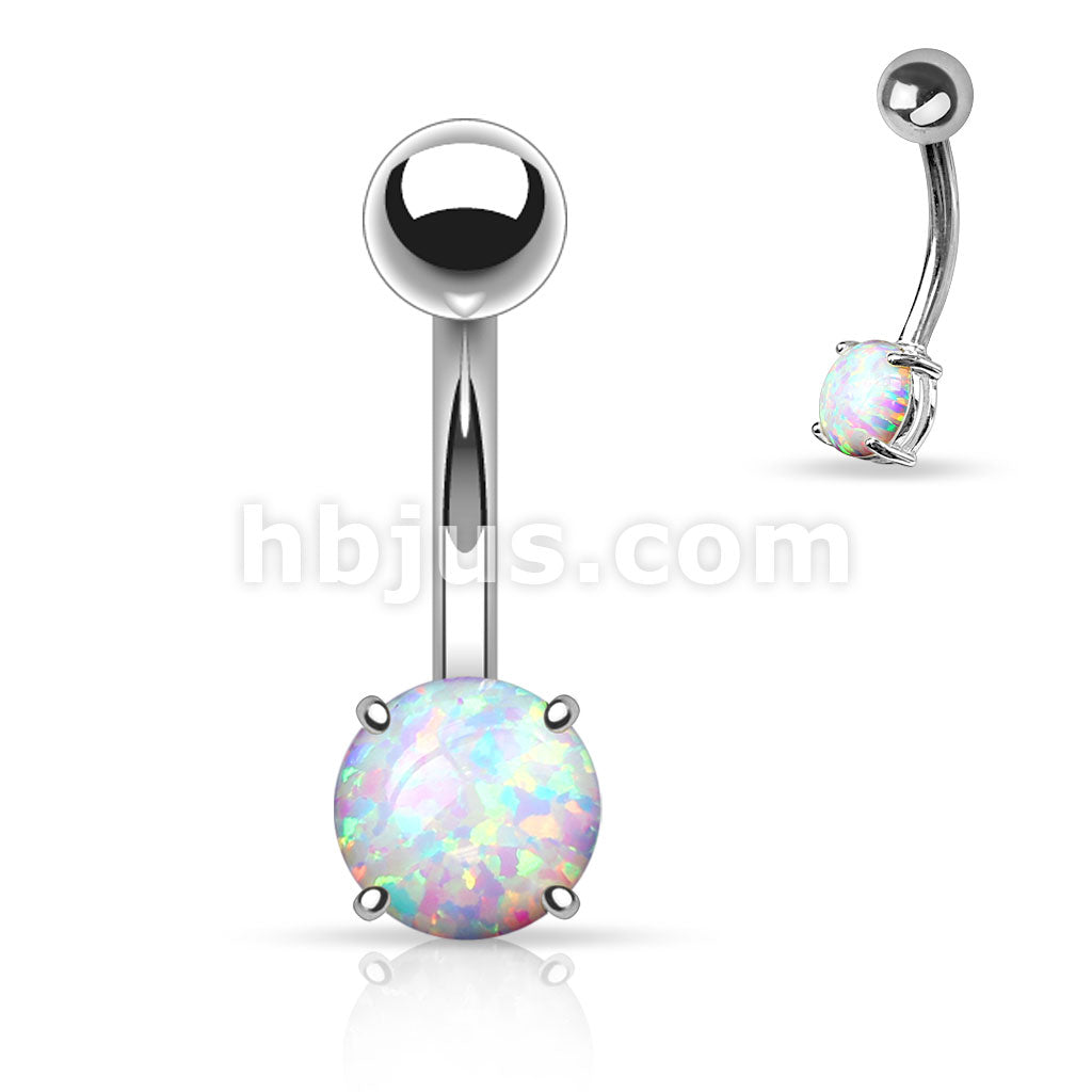316L Surgical Steel 316L Surgical Steel Basic Non Dangle Opal Prong Set... - Image 4