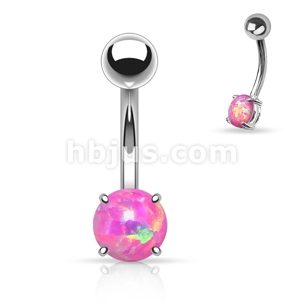 316L Surgical Steel 316L Surgical Steel Basic Non Dangle Opal Prong Set... - Image 5