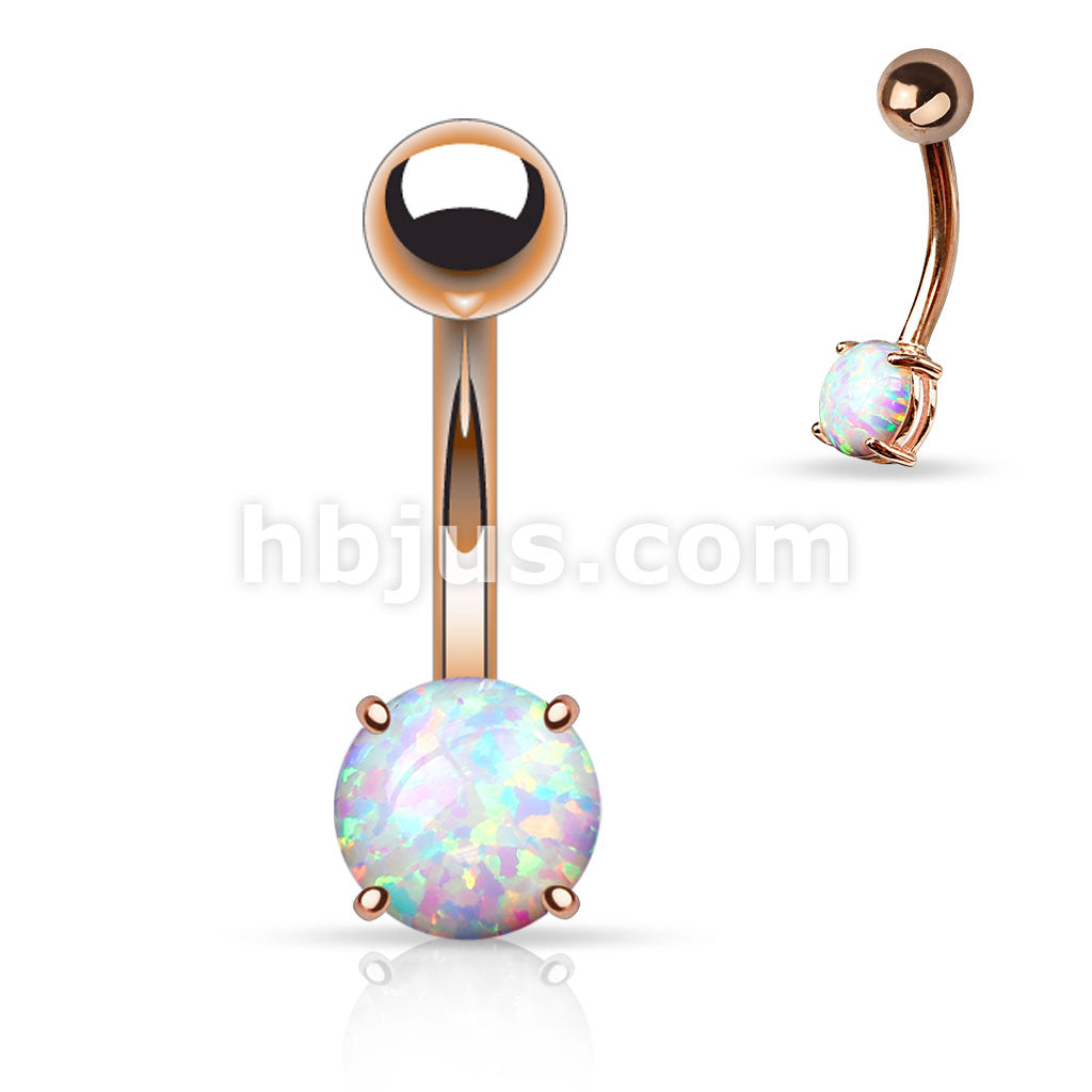 316L Surgical Steel 316L Surgical Steel Basic Non Dangle Opal Prong Set... - Image 3