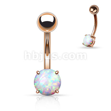 316L Surgical Steel 316L Surgical Steel Basic Non Dangle Opal Prong Set... - Image 3