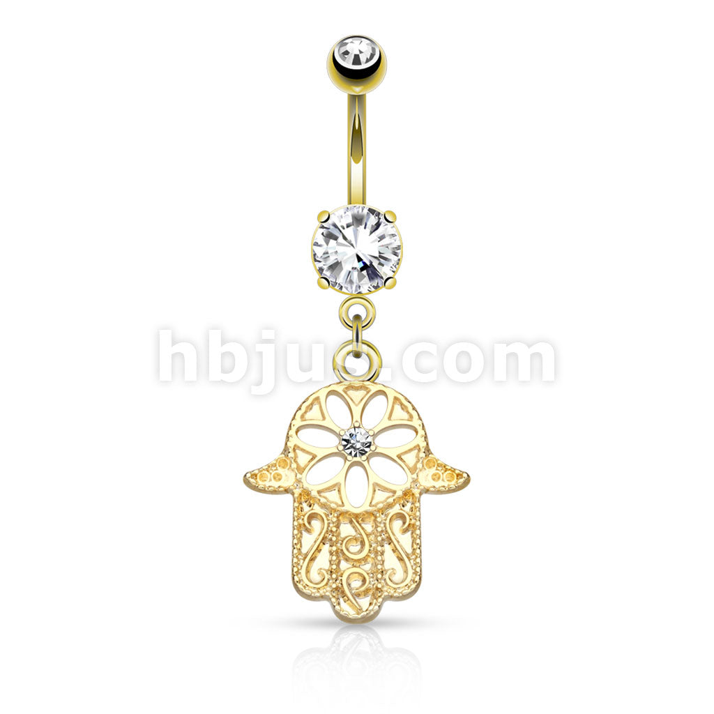 316L Surgical Steel 316L Surgical Steel Beaded Outline Hamsa With... - Image 4