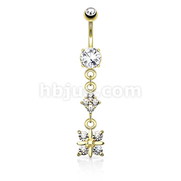 316L Surgical Steel 316L Surgical Steel Paved Diamond With 4 Quadrant... - Image 3