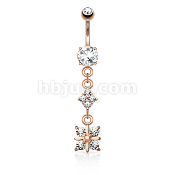316L Surgical Steel 316L Surgical Steel Paved Diamond With 4 Quadrant... - Image 4