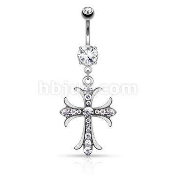 316L Surgical Steel 316L Surgical Steel Celtic Cross With Paved Gems... - Image 3