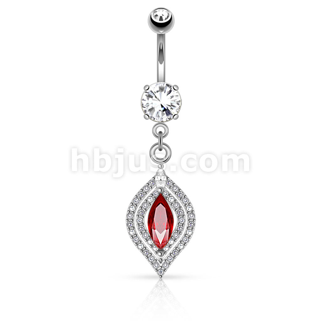 316L Surgical Steel 316L Surgical Steel Multi Gem Chandelier With... - Image 2