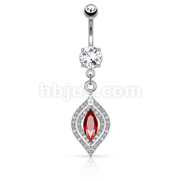 316L Surgical Steel 316L Surgical Steel Multi Gem Chandelier With... - Image 2