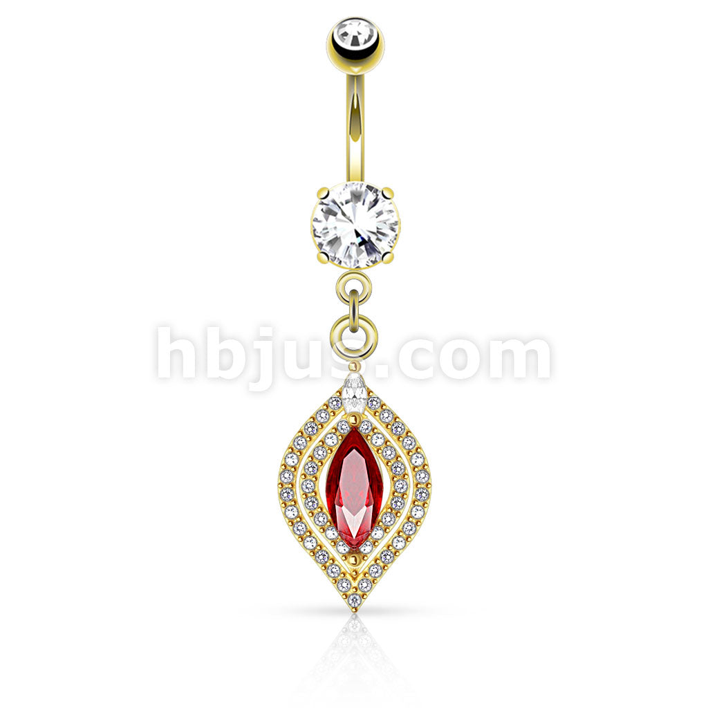 316L Surgical Steel 316L Surgical Steel Multi Gem Chandelier With... - Image 3