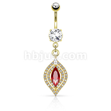 316L Surgical Steel 316L Surgical Steel Multi Gem Chandelier With... - Image 3