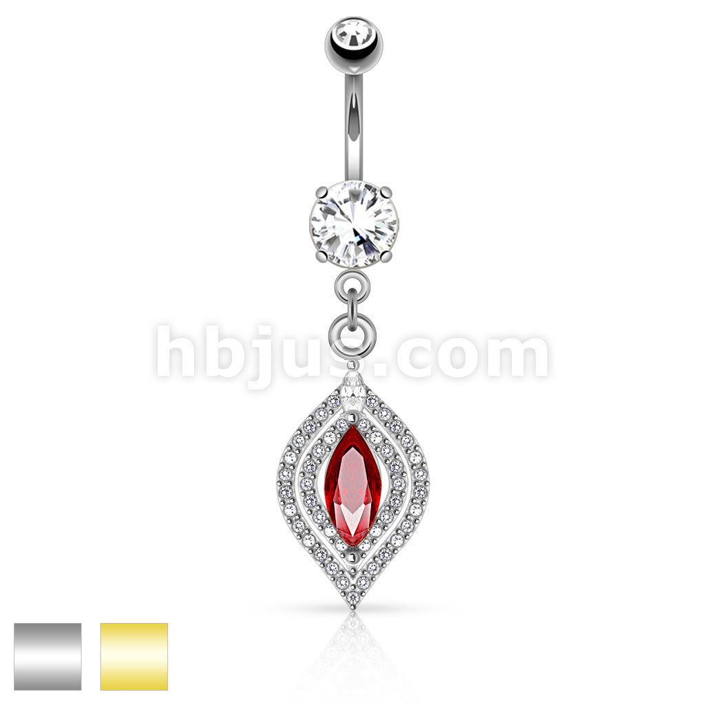 316L Surgical Steel 316L Surgical Steel Multi Gem Chandelier With...