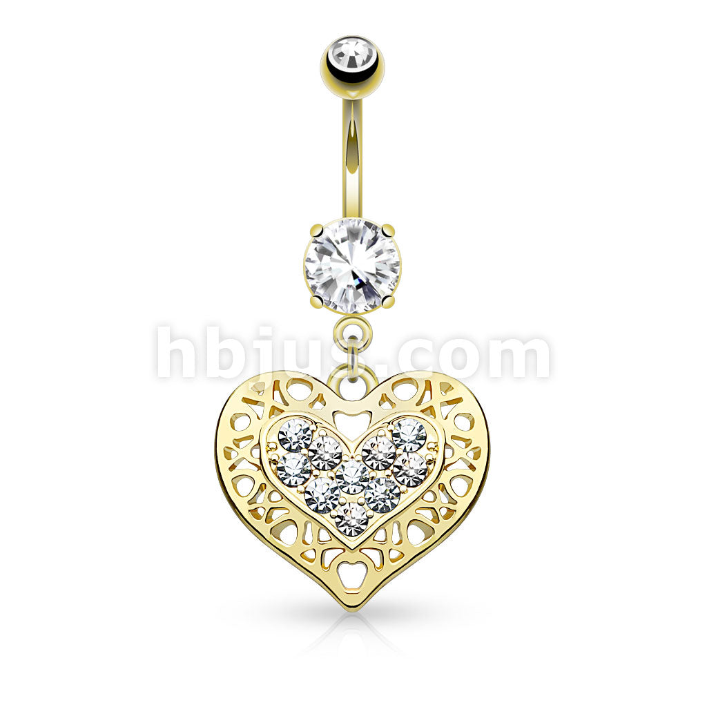 316L Surgical Steel 316L Surgical Steel Tribal Heart Filigree Edged... - Image 3