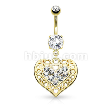 316L Surgical Steel 316L Surgical Steel Tribal Heart Filigree Edged... - Image 3