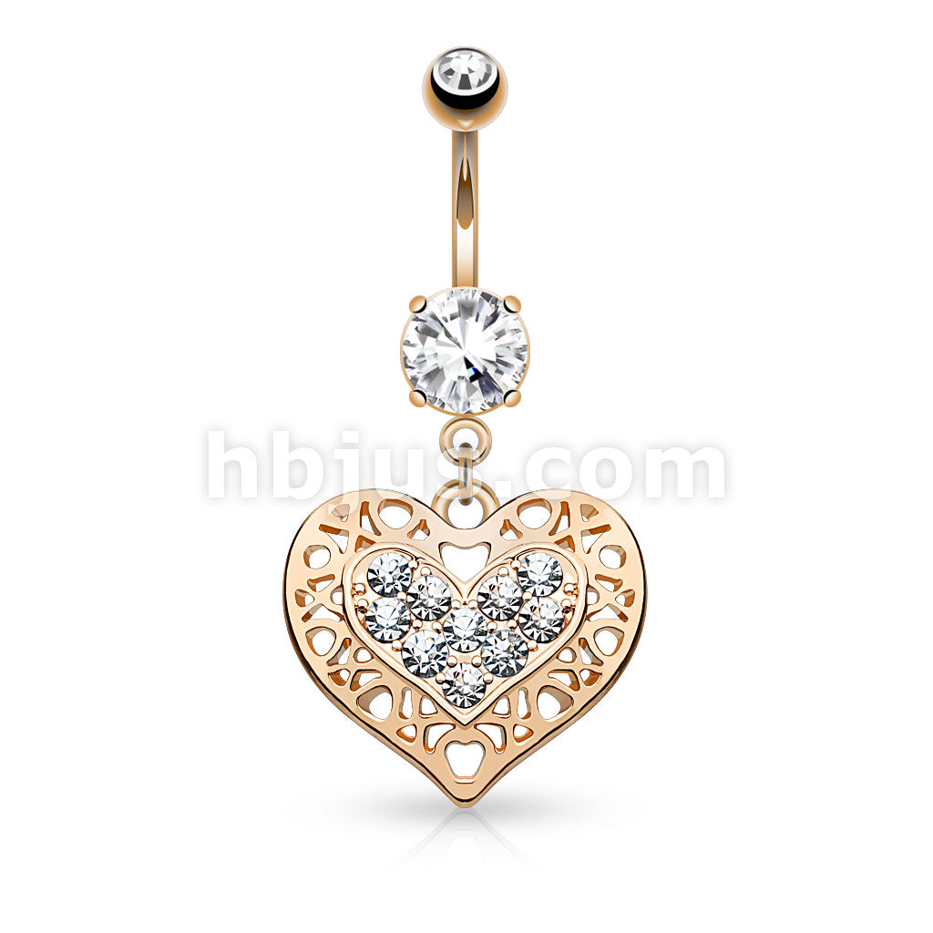 316L Surgical Steel 316L Surgical Steel Tribal Heart Filigree Edged... - Image 4