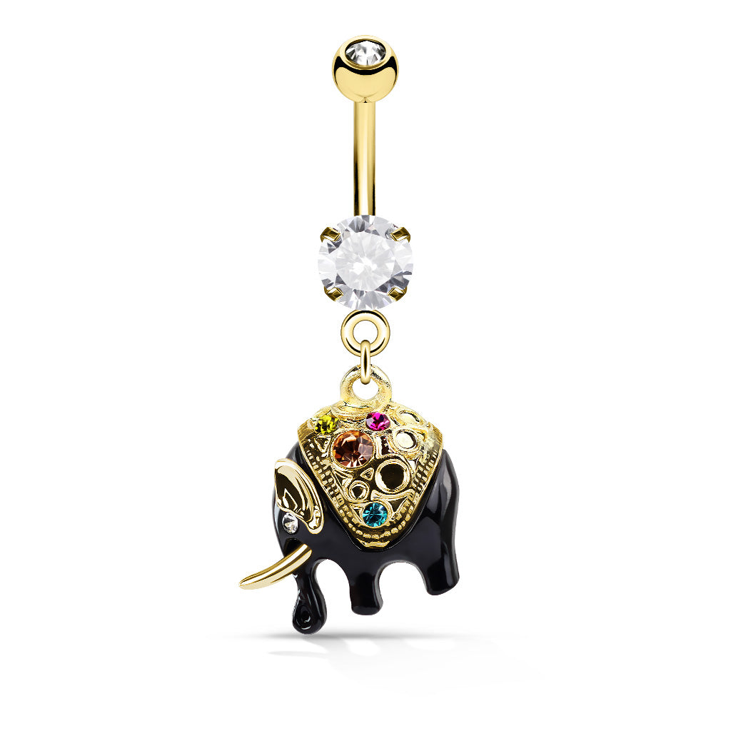 316L Surgical Steel 316L Surgical Steel Multi Color Crystals Gold and...
