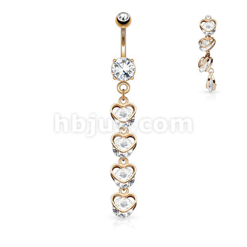 316L Surgical Steel 316L Surgical Steel Four Vertical Drop CZ Set... - Image 4