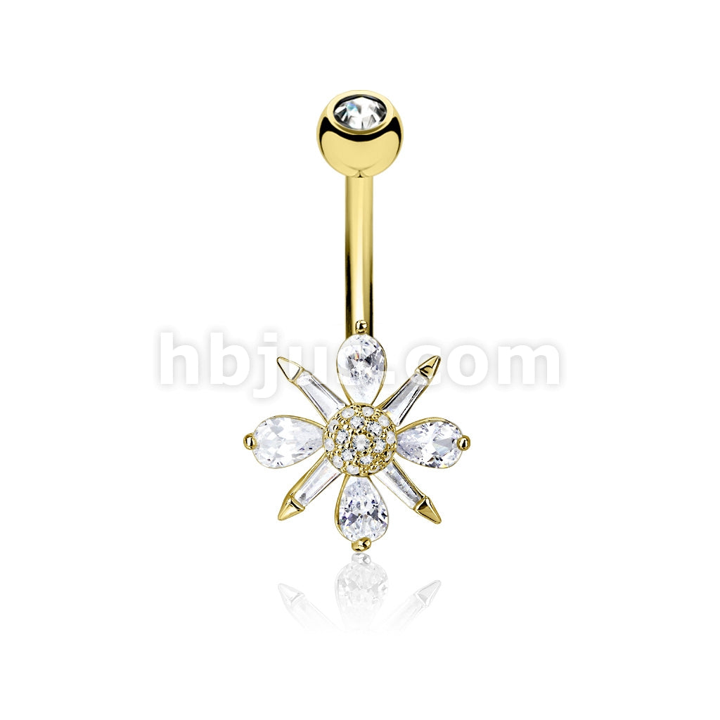 316L Surgical Steel 316L Surgical Steel Barguette CZ and Pear CZ... - Image 3