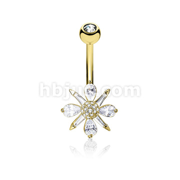 316L Surgical Steel 316L Surgical Steel Barguette CZ and Pear CZ... - Image 3