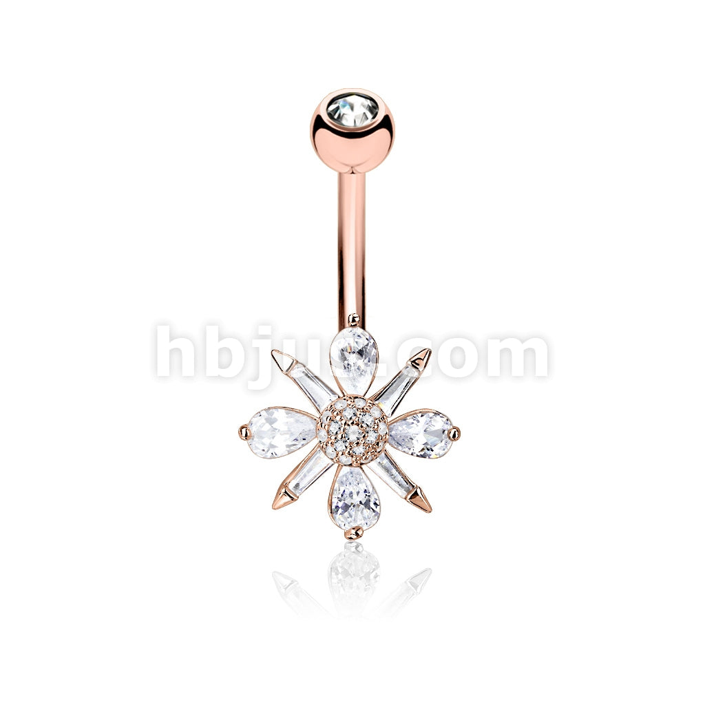 316L Surgical Steel 316L Surgical Steel Barguette CZ and Pear CZ... - Image 4