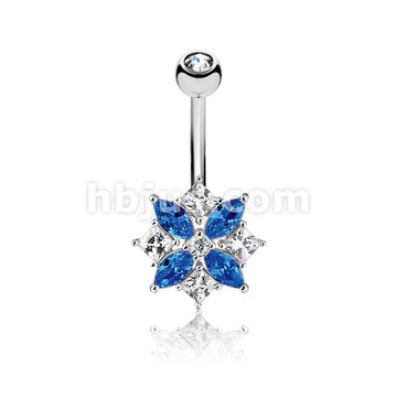 316L Surgical Steel 316L Surgical Steel Marquise and Square CZ Cluster... - Image 2