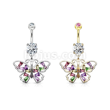 316L Surgical Steel 316L Surgical Steel Butterfly With Multi Colored... - Image 6