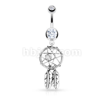 316L Surgical Steel 316L Surgical Steel Dream Catcher Woven Star Design... - Image 2