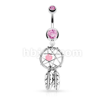 316L Surgical Steel 316L Surgical Steel Dream Catcher Woven Star Design... - Image 4