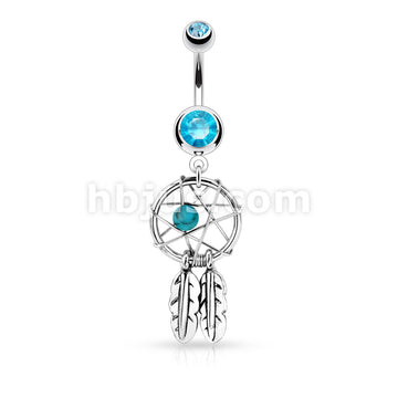 316L Surgical Steel 316L Surgical Steel Dream Catcher Woven Star Design... - Image 5