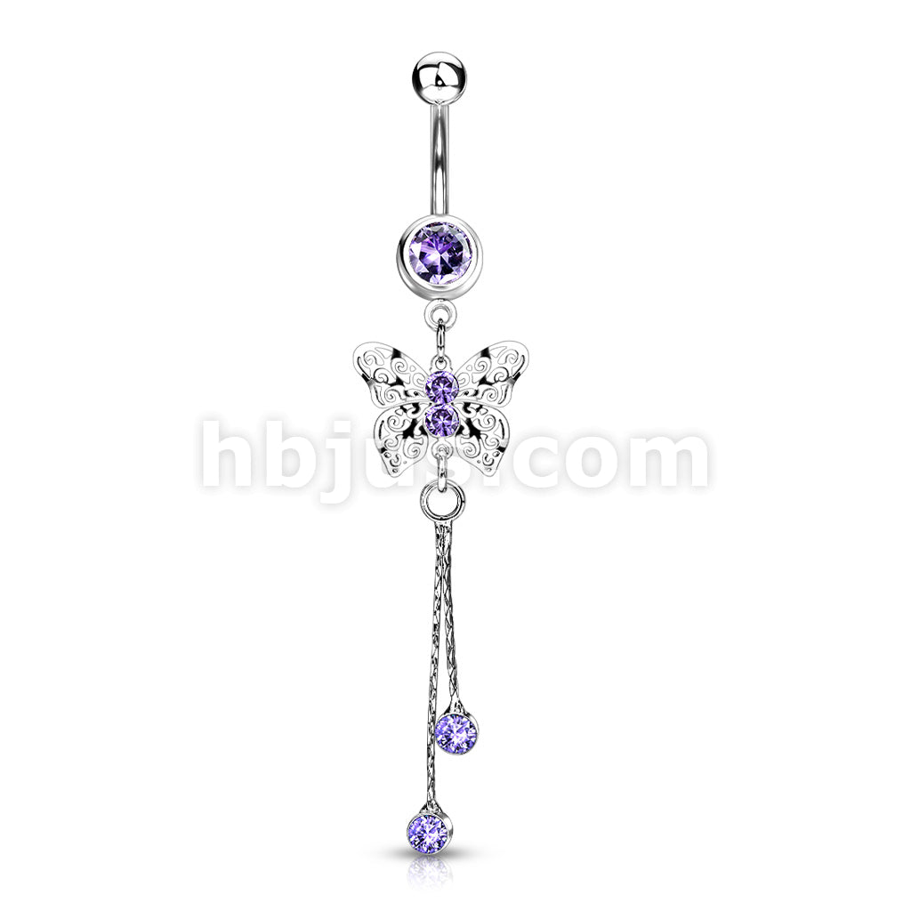 316L Surgical Steel 316L Surgical Steel Laser Cut Royal Butterfly With... - Image 6
