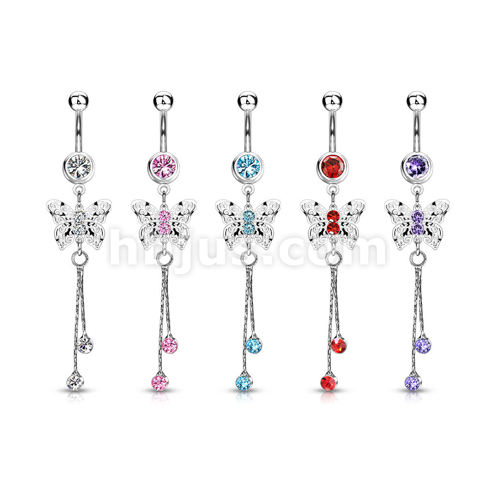 316L Surgical Steel 316L Surgical Steel Laser Cut Royal Butterfly With... - Image 7